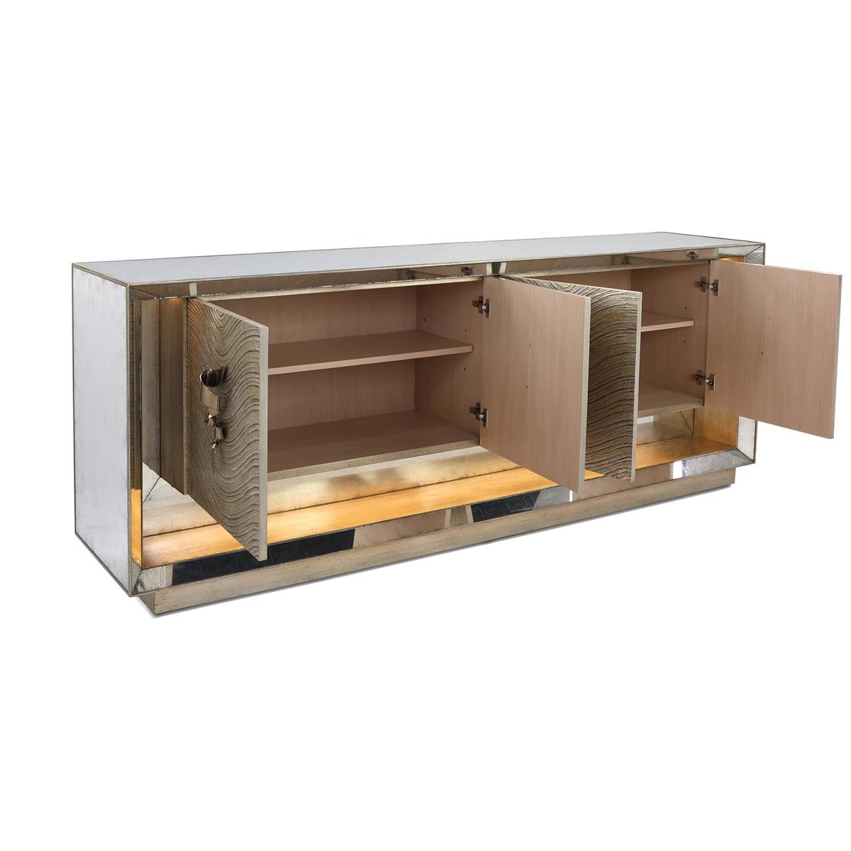 Moon Shadow Four-Door Lighted Sideboard – Art by John Richard | Sutter & Vale