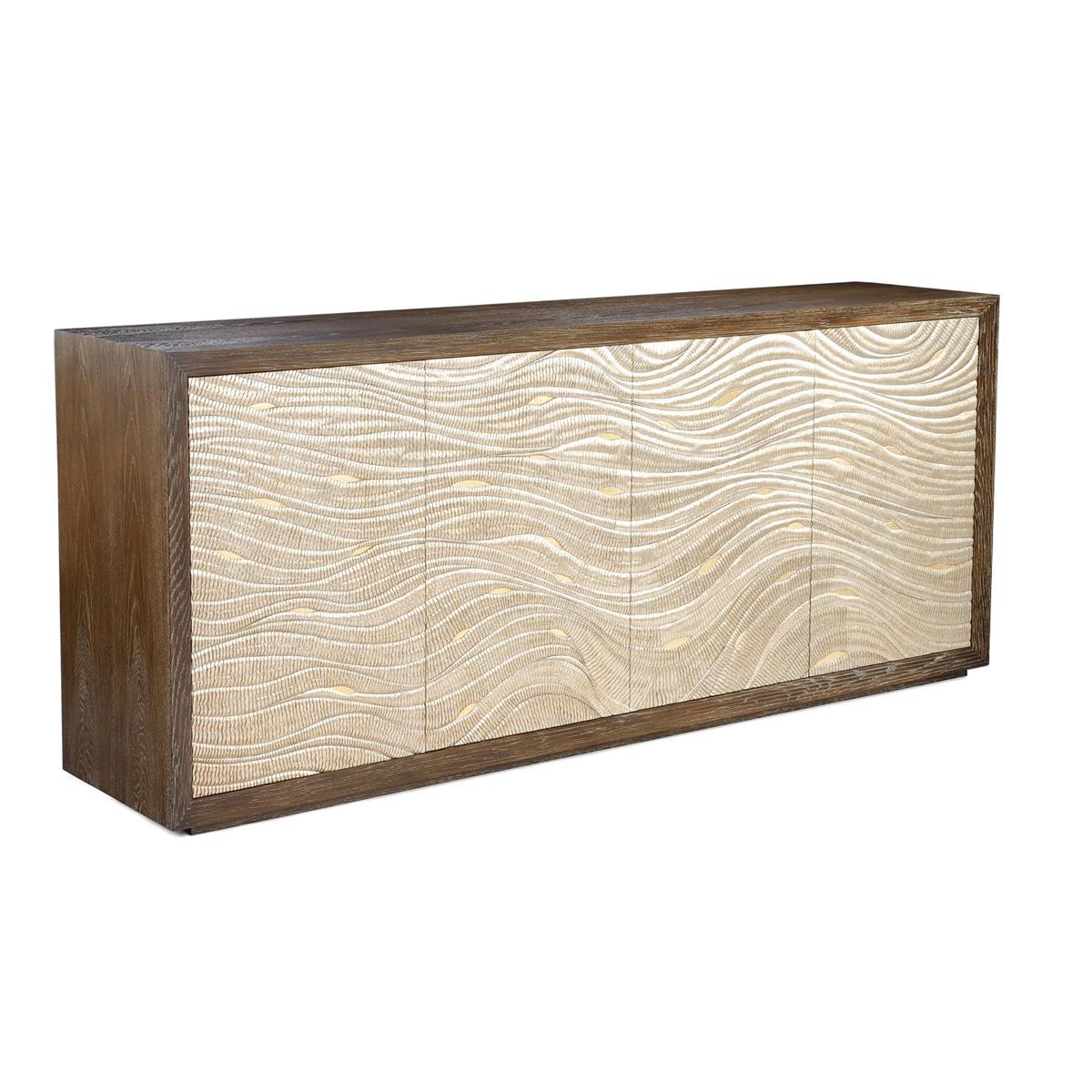 Nagare Four-Door Credenza – Art by John Richard | Sutter & Vale