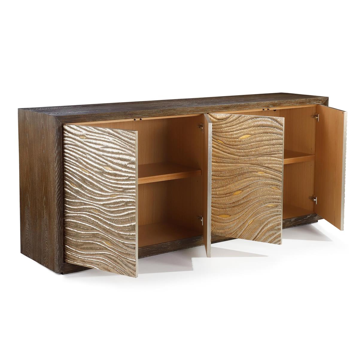 Nagare Four-Door Credenza – Art by John Richard | Sutter & Vale