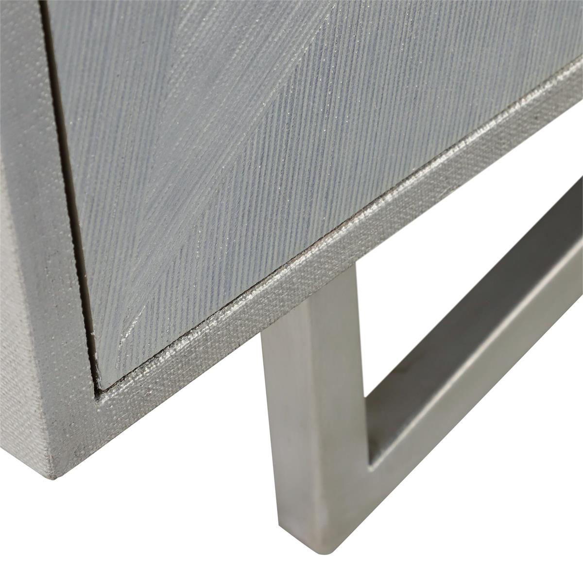 Vertex Four-Door Sideboard, Silver – Art by John Richard | Sutter & Vale