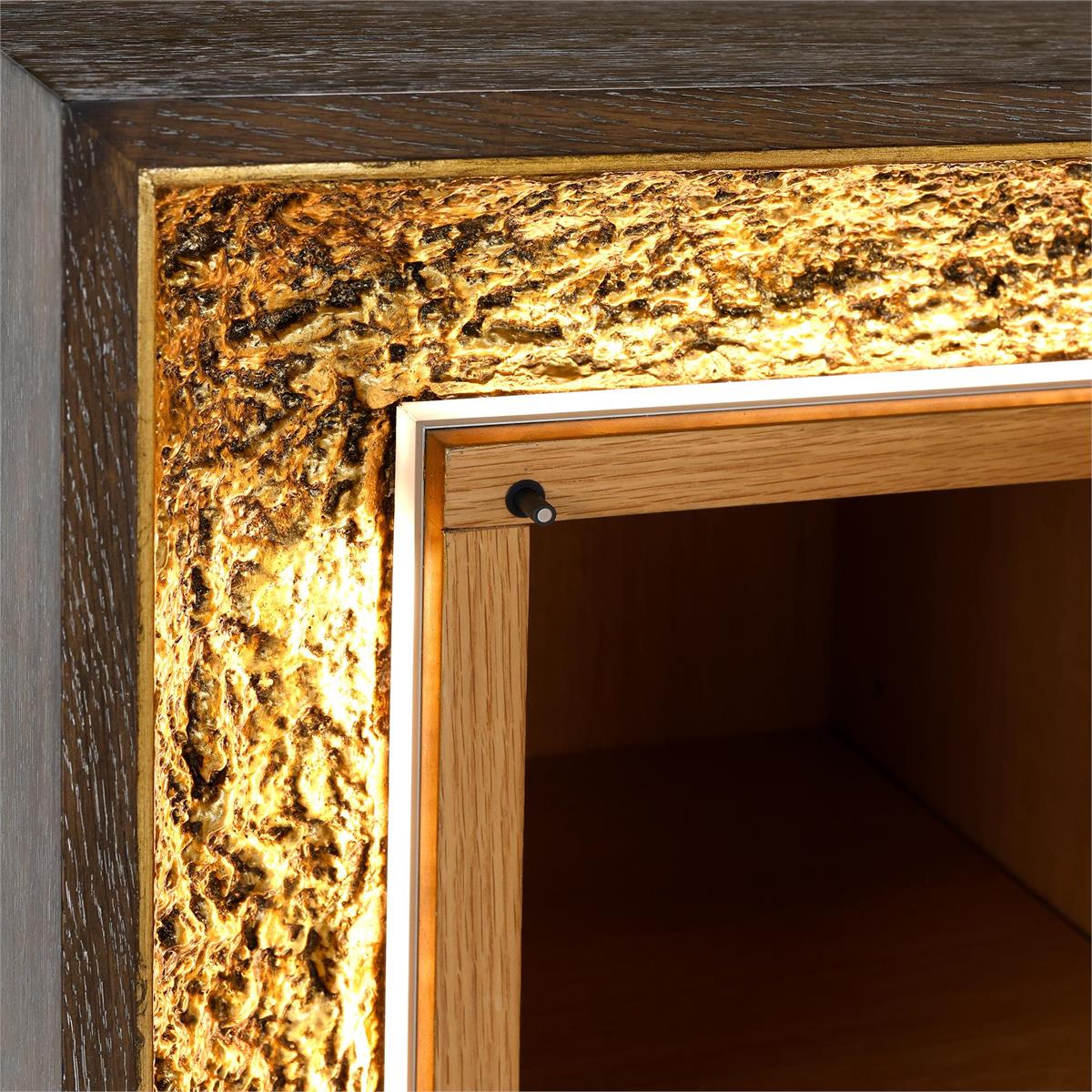 Coloma Four-Door Lighted Credenza – Art by John Richard | Sutter & Vale