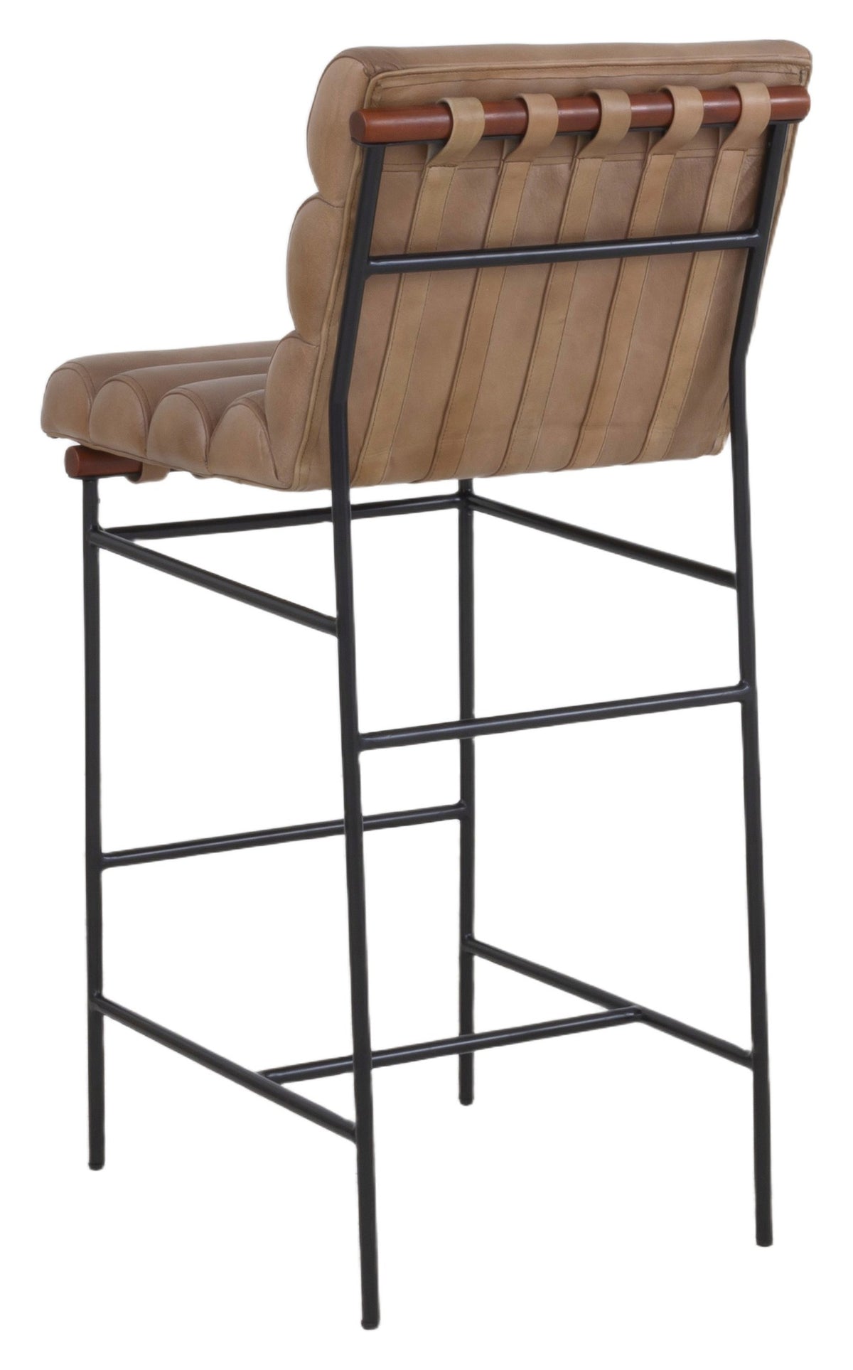 Luca Bar Stool in Brown Leather (F002-07-N) - Fairfield Chair
