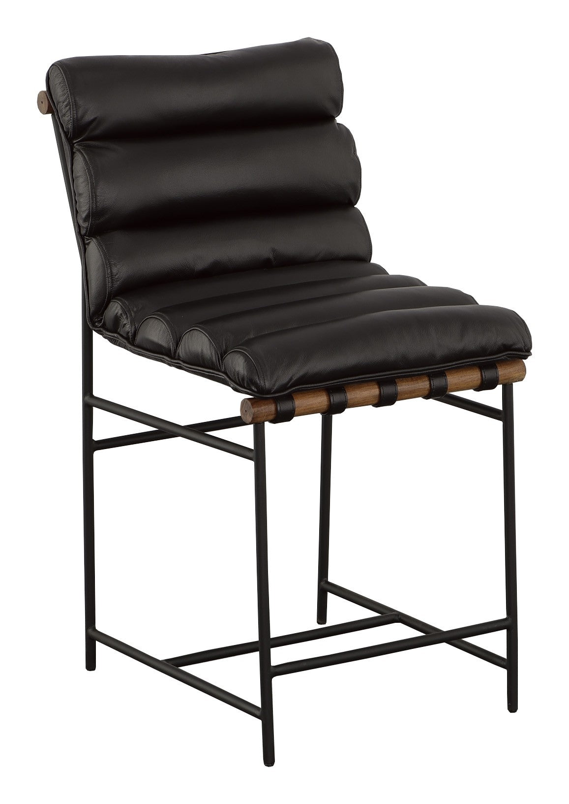 Luca Counter Stool in Black Leather (F002-C7-K) - Fairfield Chair