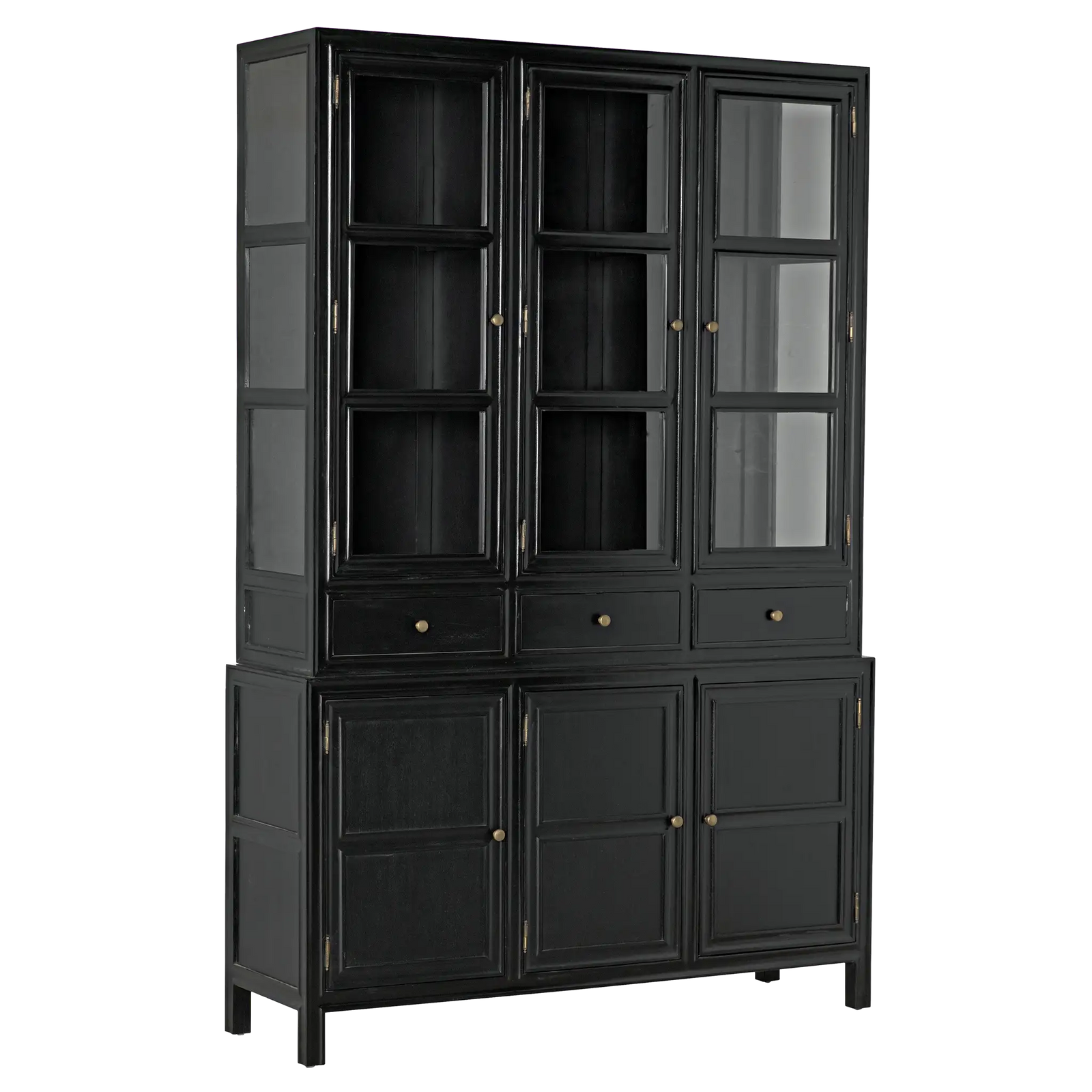 Colonial Hutch, Hand Rubbed Black by Noir Furniture | Sutter & Vale