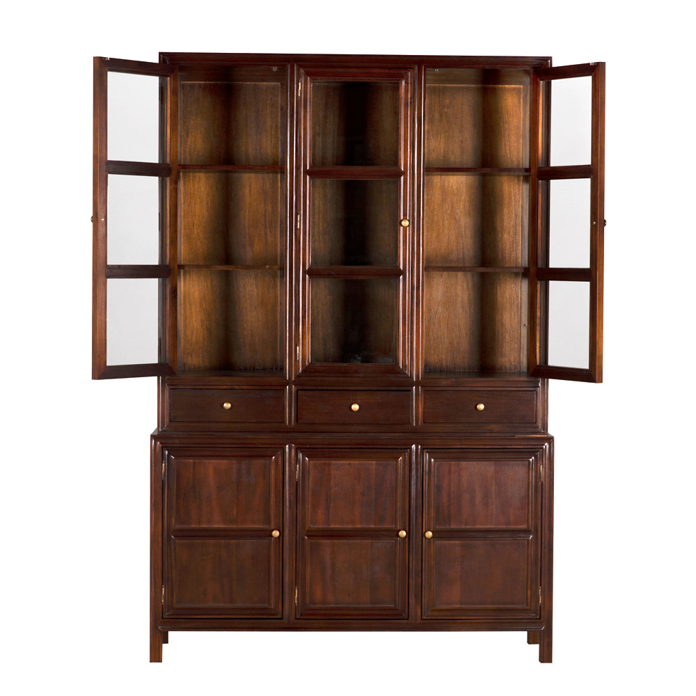 Colonial Hutch, Hand Rubbed Brown in Hand Rubbed Brown — Noir Furniture