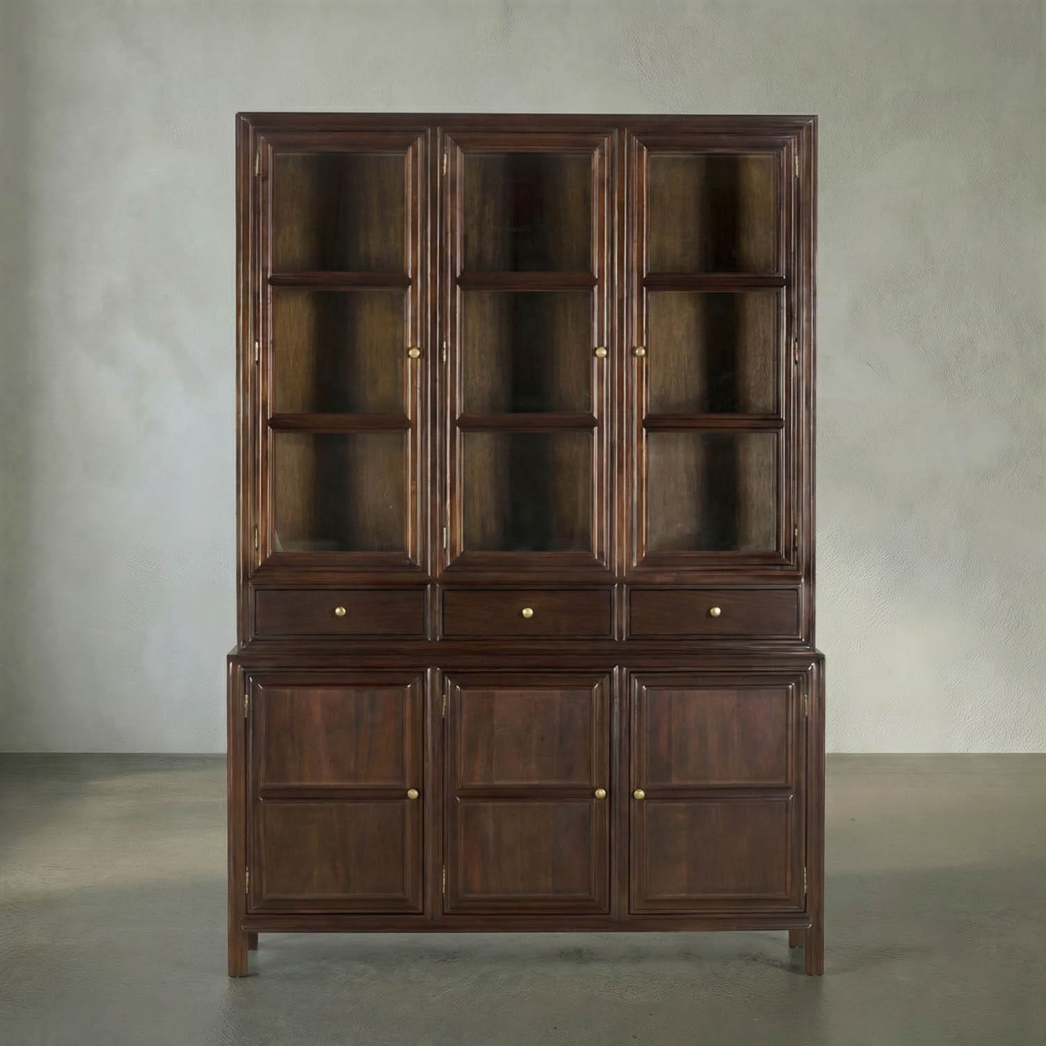 Colonial Hutch, Hand Rubbed Brown
