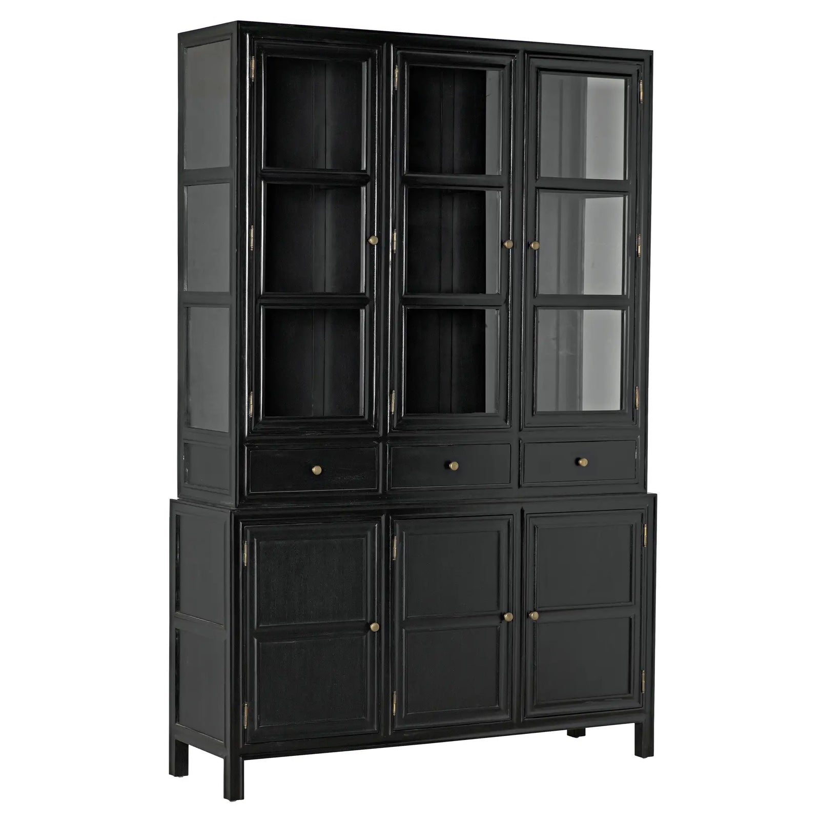 Colonial Hutch, Hand Rubbed Black by Noir Furniture | Sutter & Vale