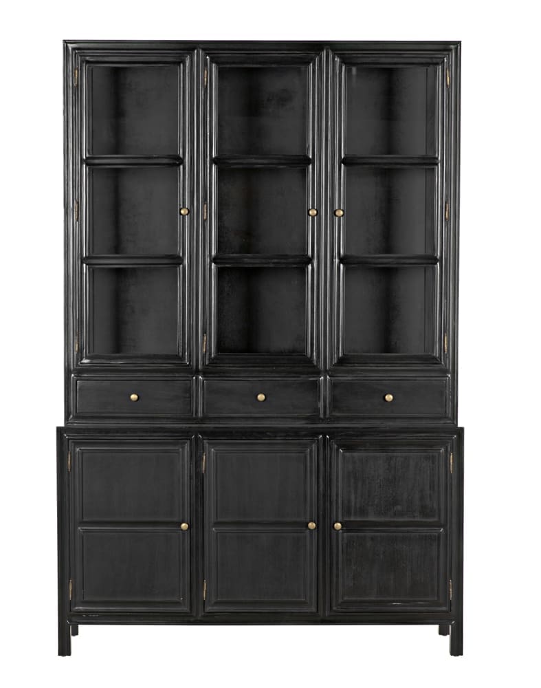 Colonial Hutch, Hand Rubbed Black by Noir Furniture | Sutter & Vale