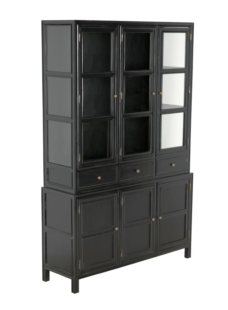Colonial Hutch, Hand Rubbed Black by Noir Furniture | Sutter & Vale