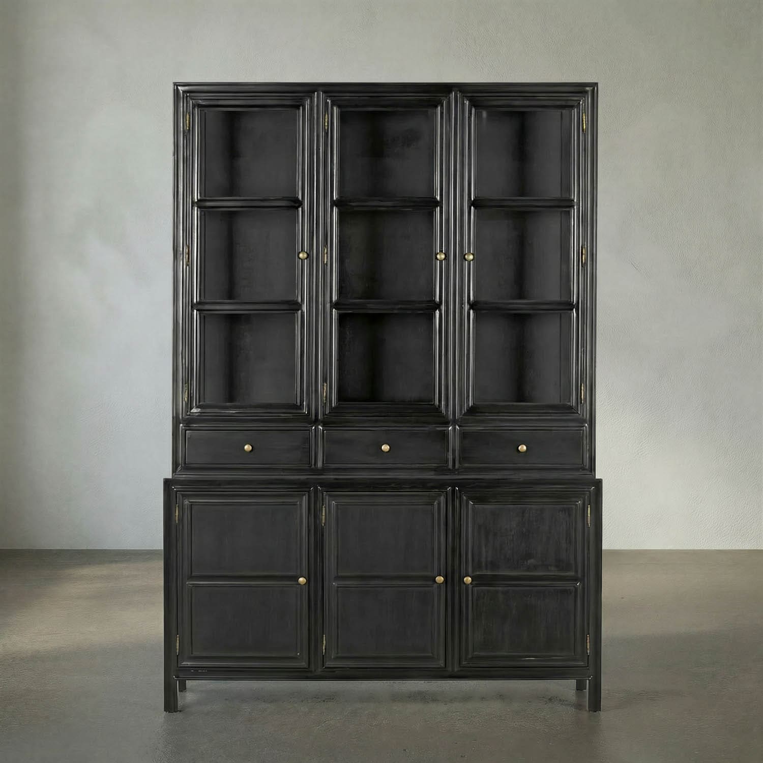 Colonial Hutch, Hand Rubbed Black