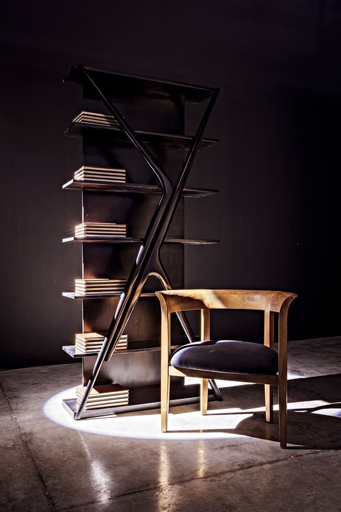 Vetra Bookcase, Hand Rubbed Black