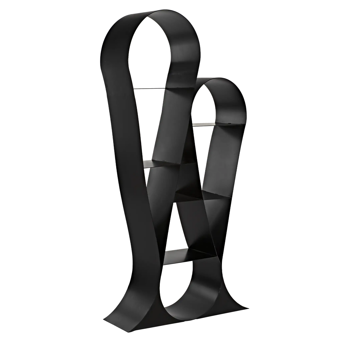 Zaha Bookcase, Black Metal
