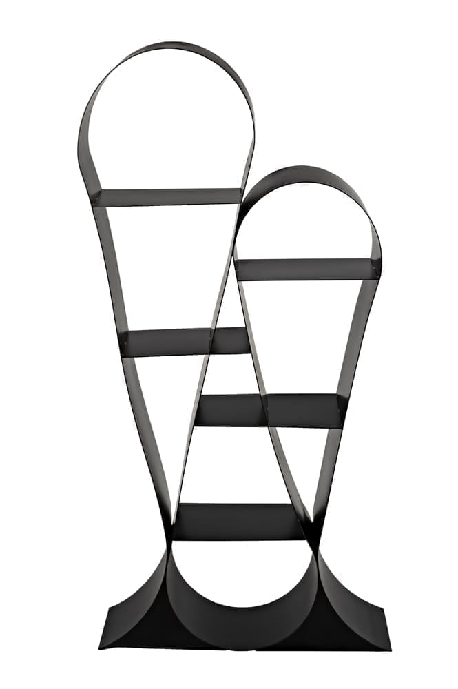 Zaha Bookcase, Black Metal