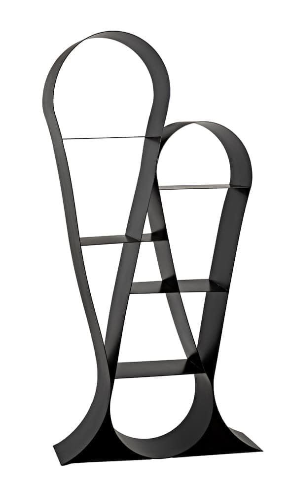 Zaha Bookcase, Black Metal