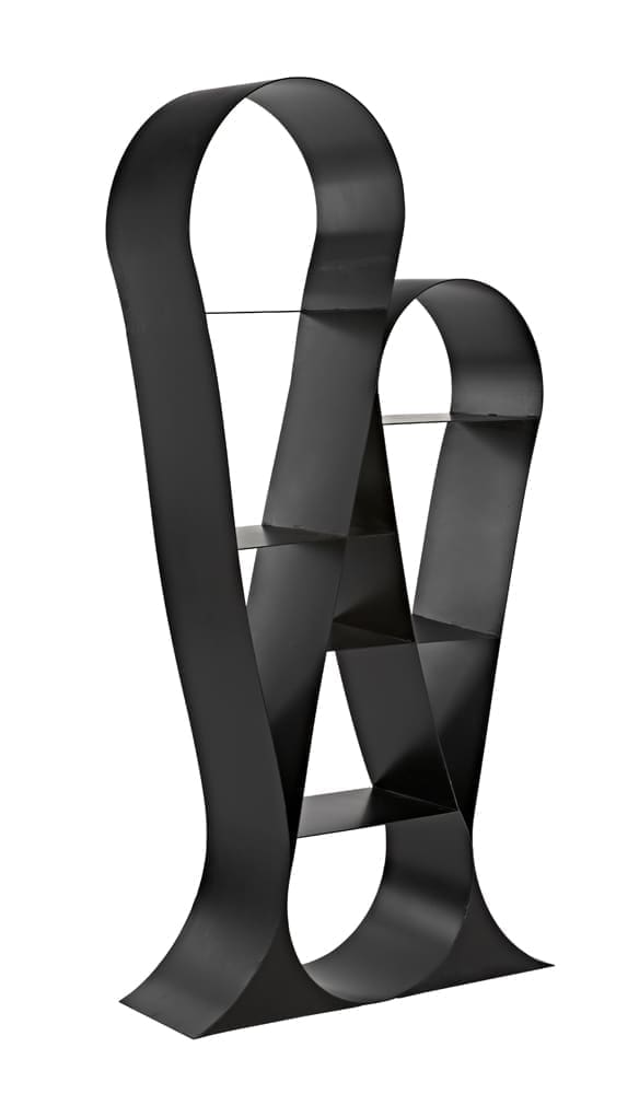 Zaha Bookcase, Black Metal