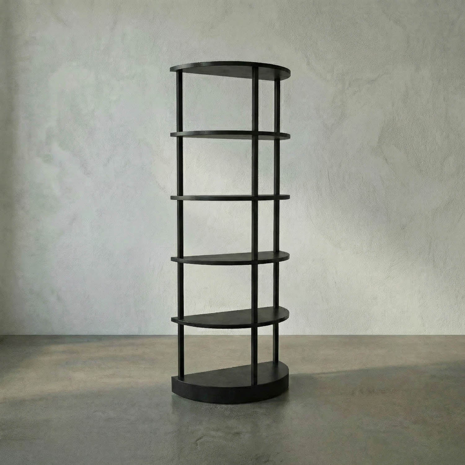 Spago Bookcase, Black Metal by Noir