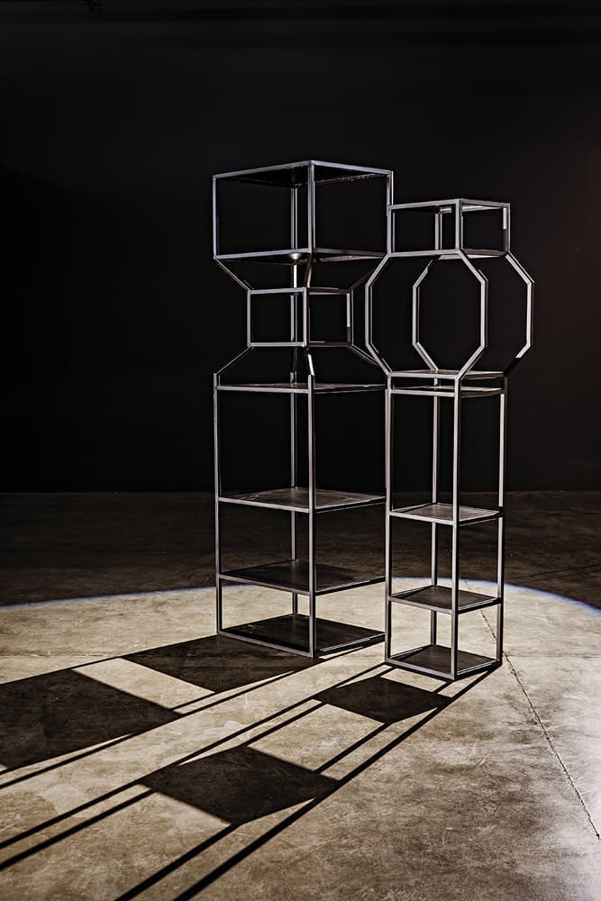 Downtown A Bookcase, Black Metal