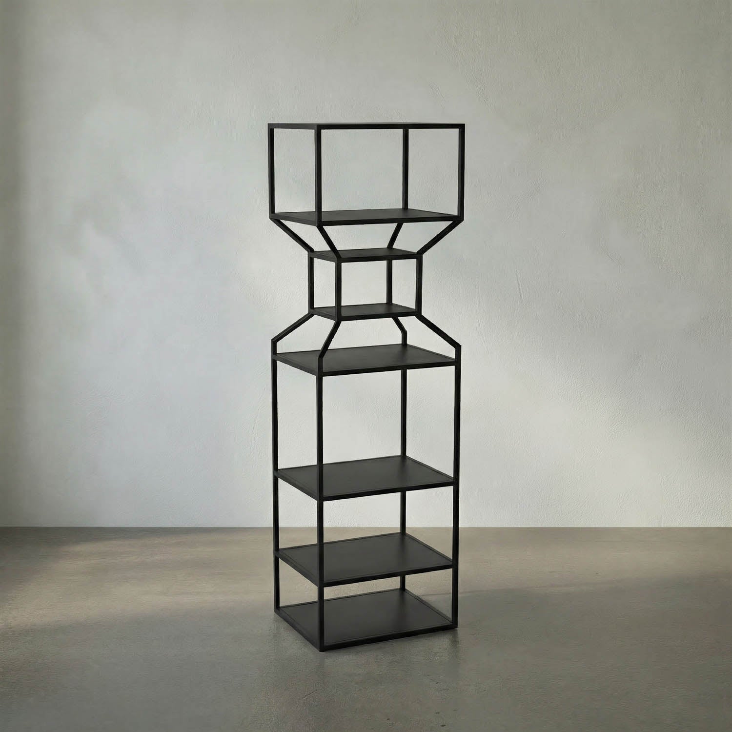 Downtown A Bookcase, Black Metal by Noir