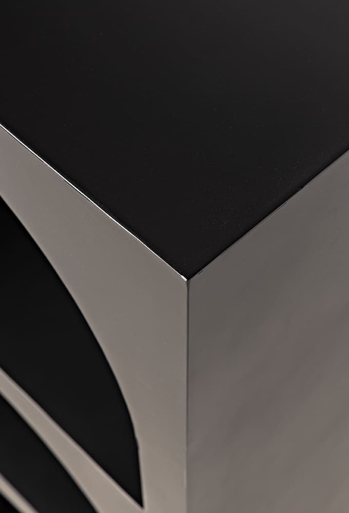Aqueduct Bookcase, A, Black Metal