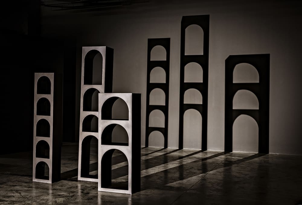 Aqueduct Bookcase, A, Black Metal