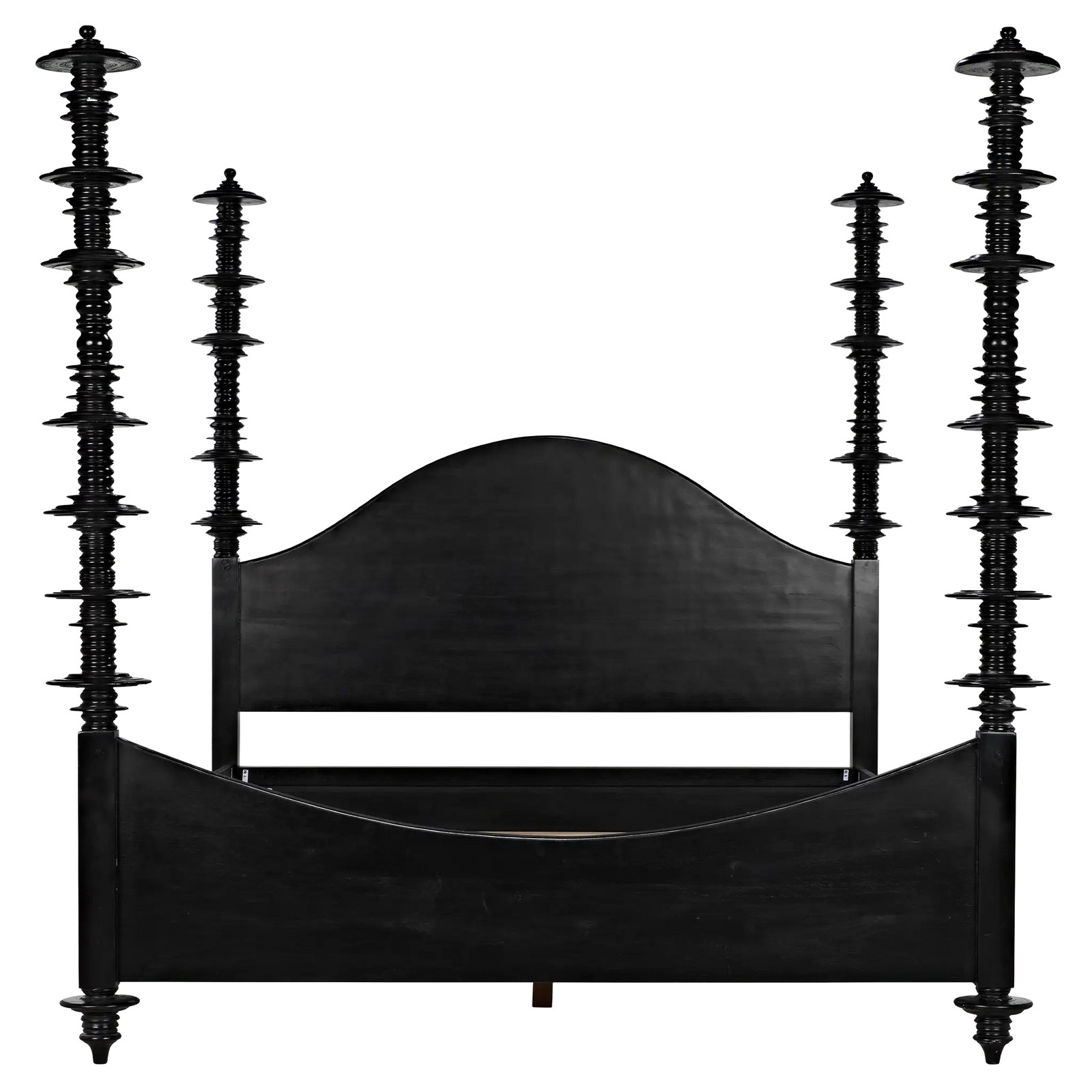Ferret Bed, Cal-King, Hand Rubbed Black by Noir Furniture | Sutter & Vale