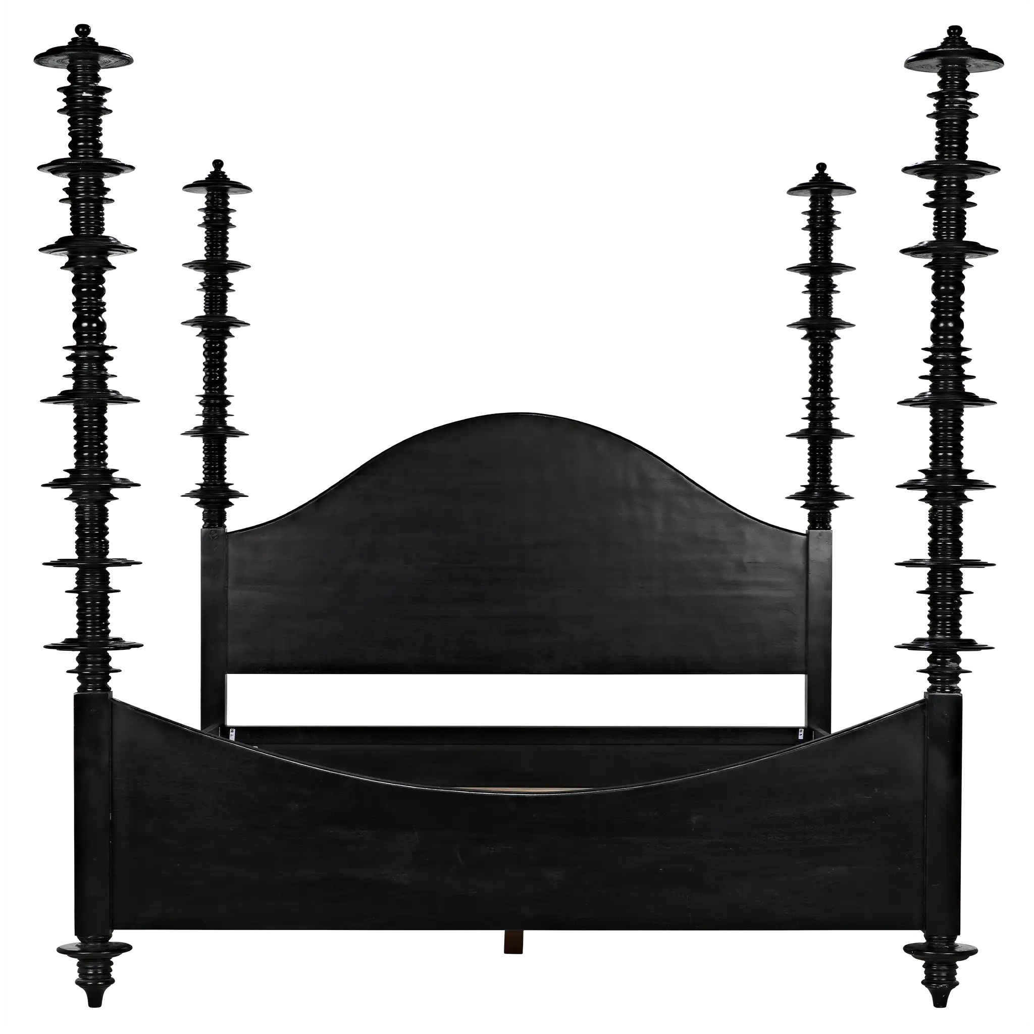 Ferret Bed, Cal-King, Hand Rubbed Black in Hand Rubbed Black — Noir Furniture