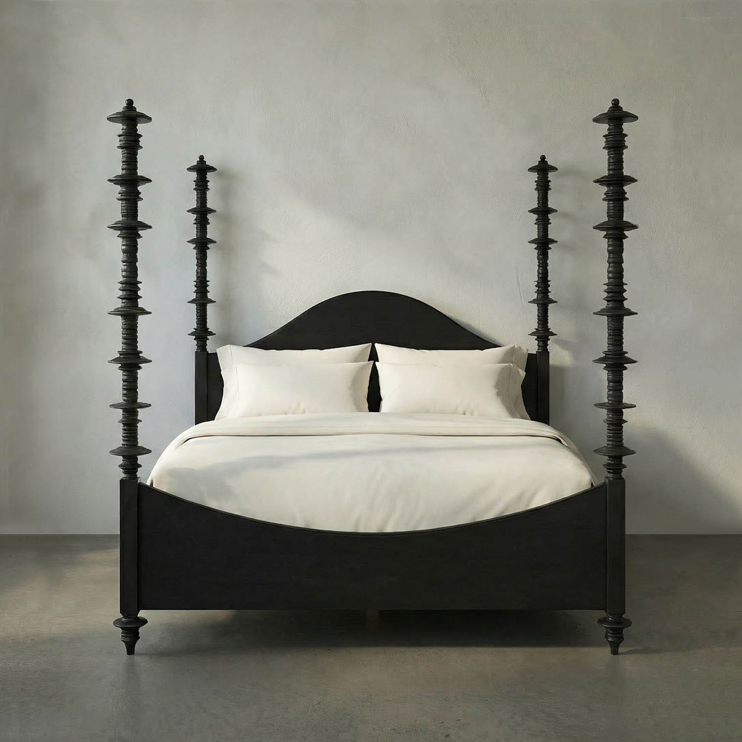 Ferret Bed, Cal-King, Hand Rubbed Black