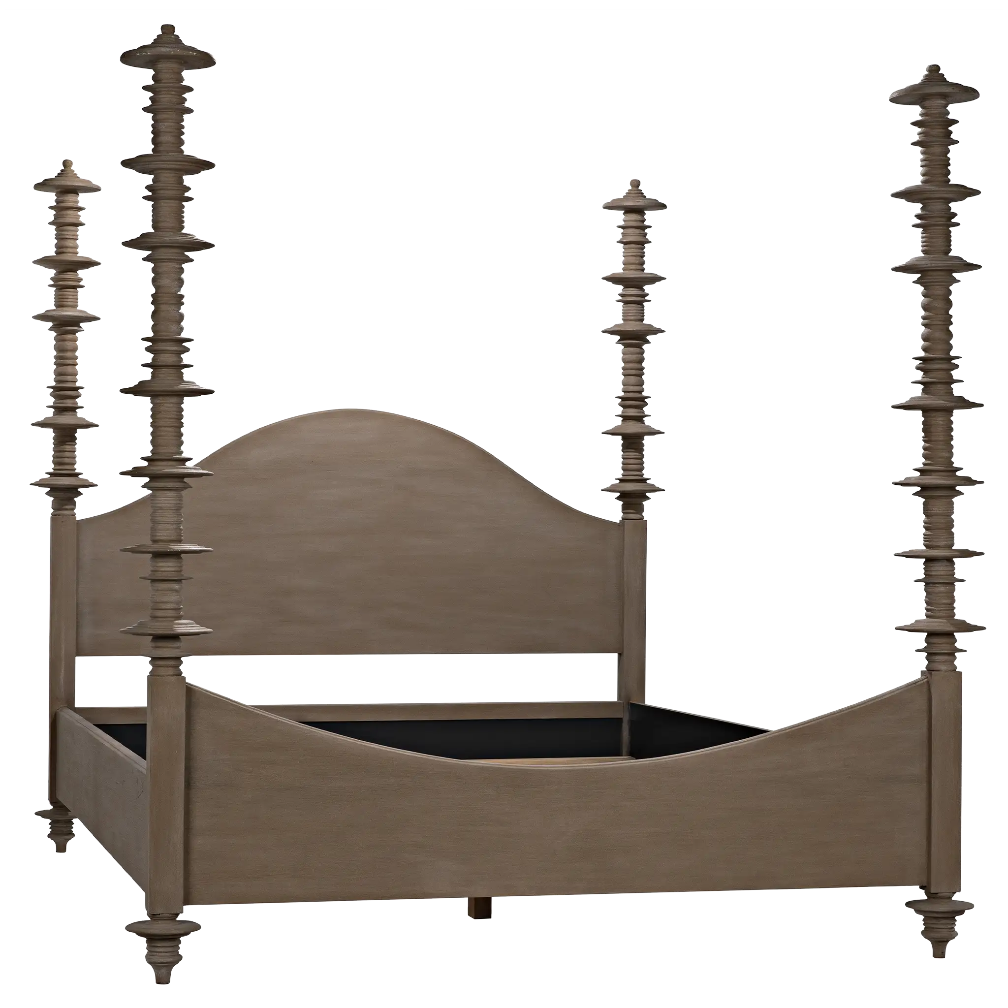 Ferret Bed, Cal-King, Weathered in Weathered — Noir Furniture