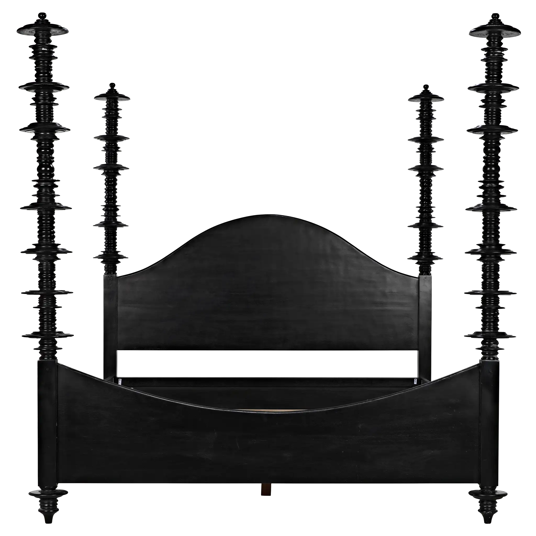 Ferret Bed, Eastern King, Hand Rubbed Black in Hand Rubbed Black — Noir Furniture