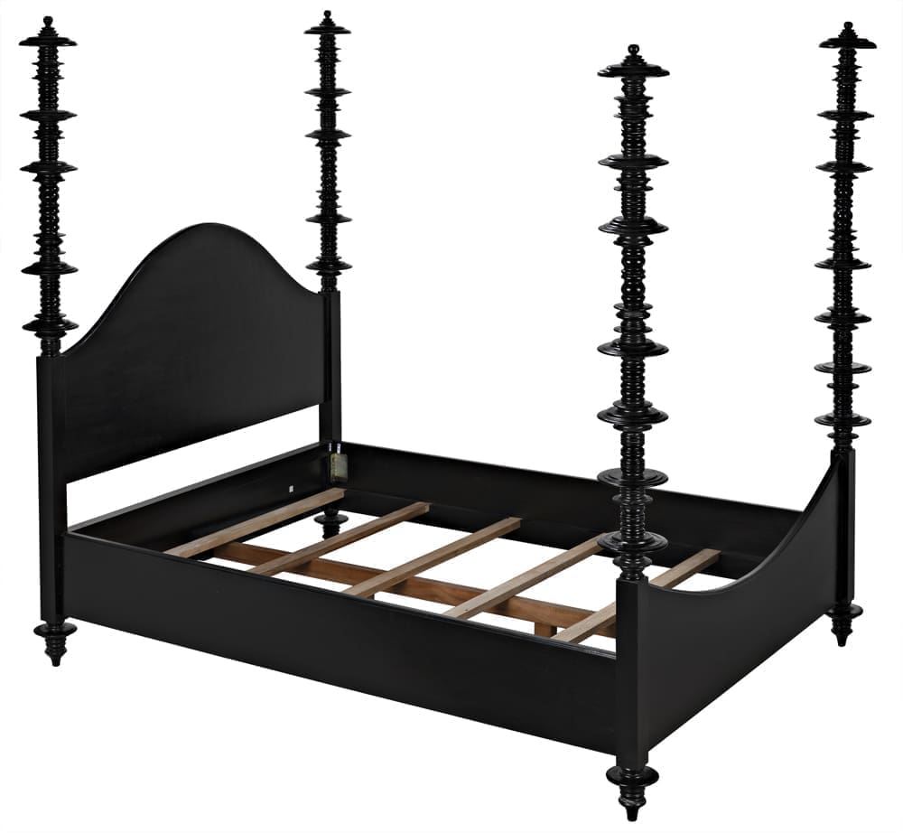 Ferret Bed, Eastern King, Hand Rubbed Black