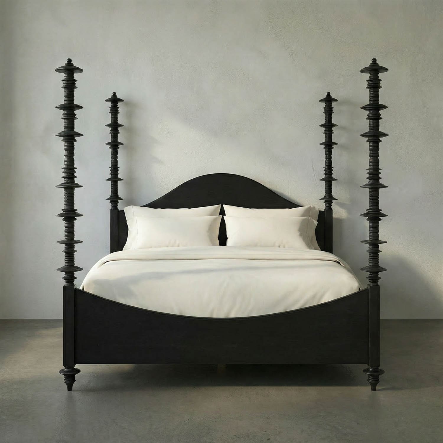 Ferret Bed, Eastern King, Hand Rubbed Black