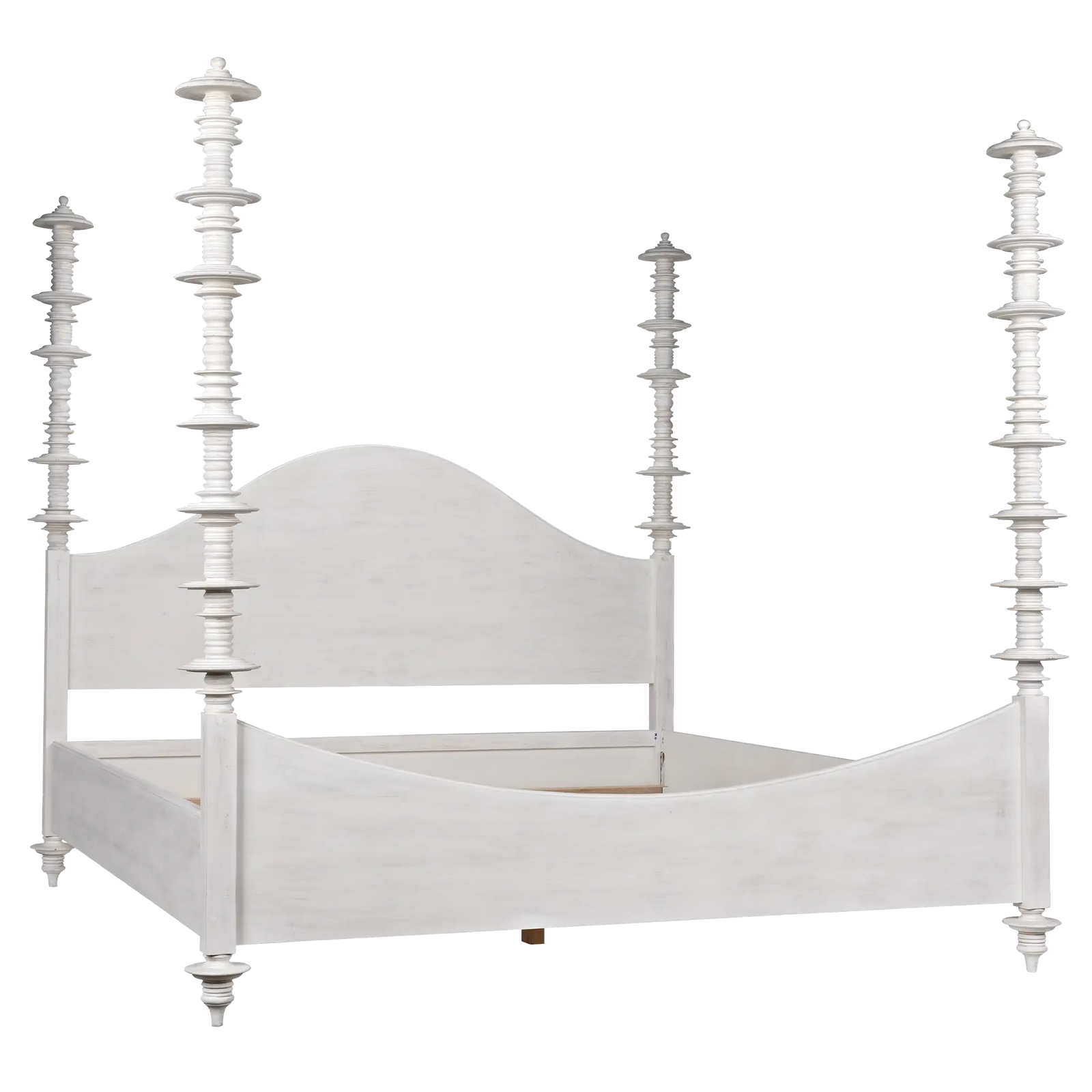 Ferret Bed, Eastern King, White Wash by Noir Furniture | Sutter & Vale