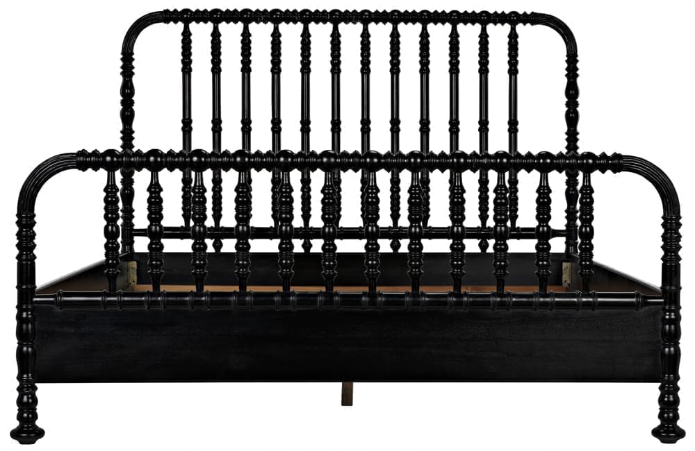 Bachelor Bed, Eastern King, Hand Rubbed Black