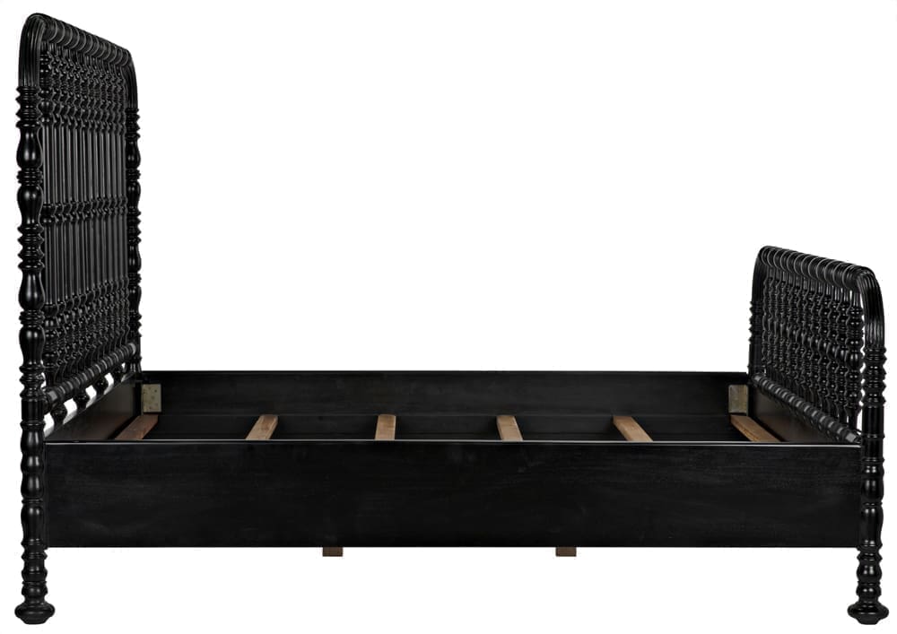 Bachelor Bed, Eastern King, Hand Rubbed Black