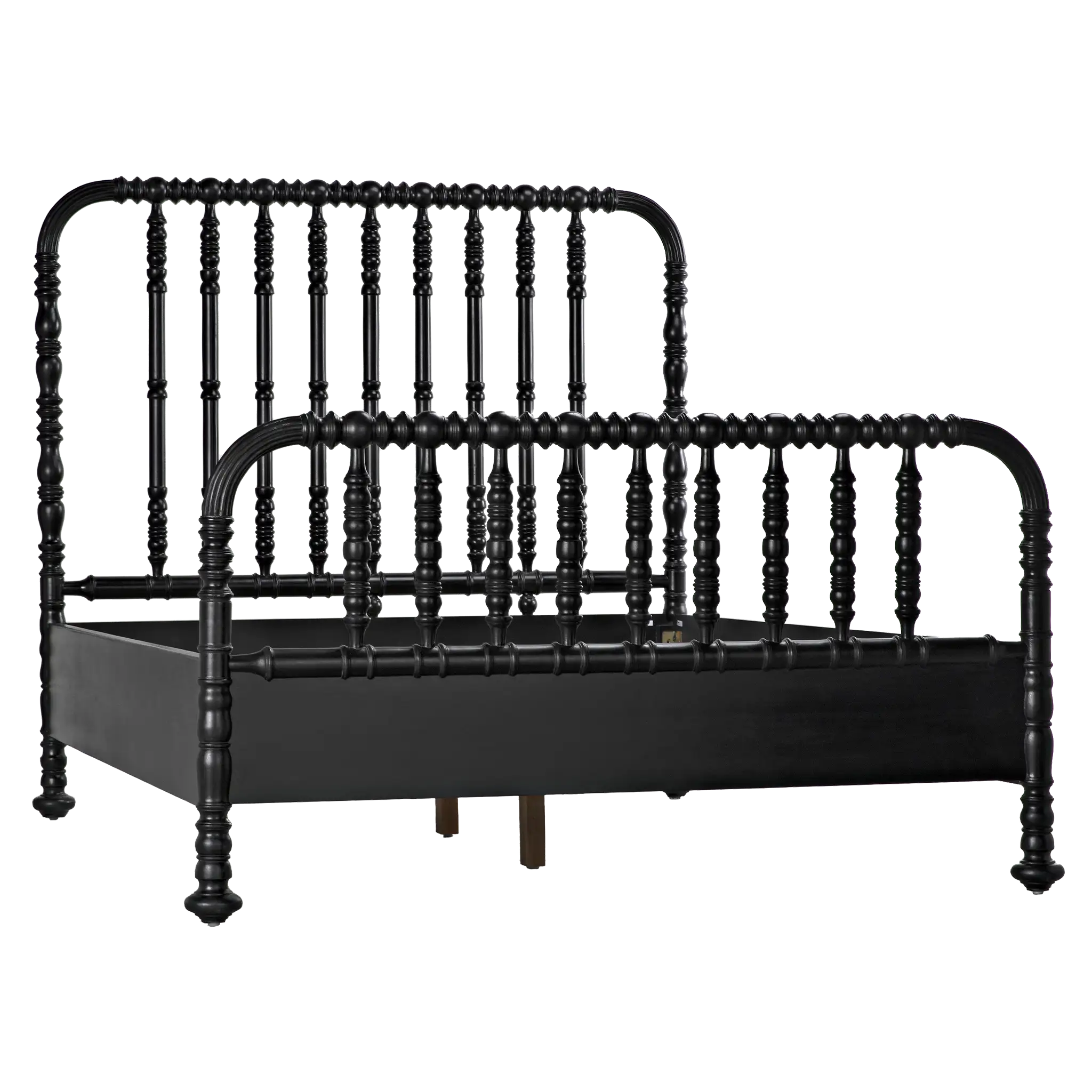 Bachelor Bed, Queen, Hand Rubbed Black in Hand Rubbed Black — Noir Furniture