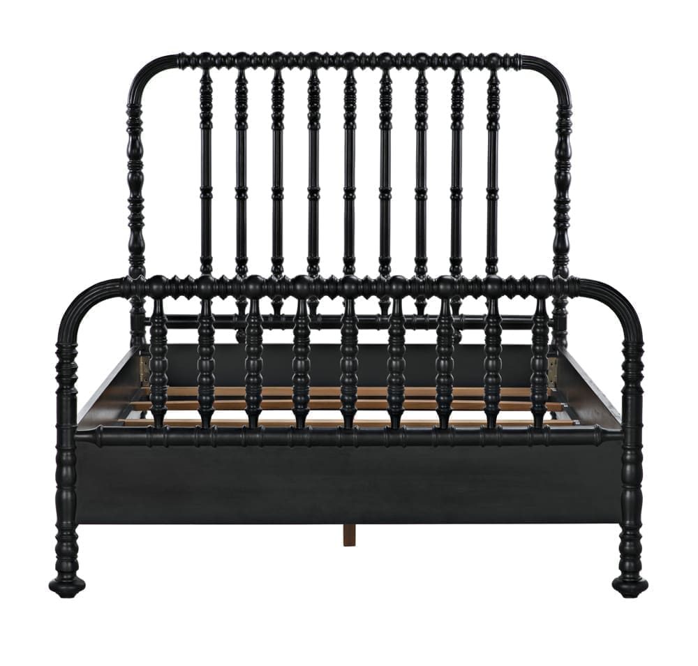 Bachelor Bed, Queen, Hand Rubbed Black