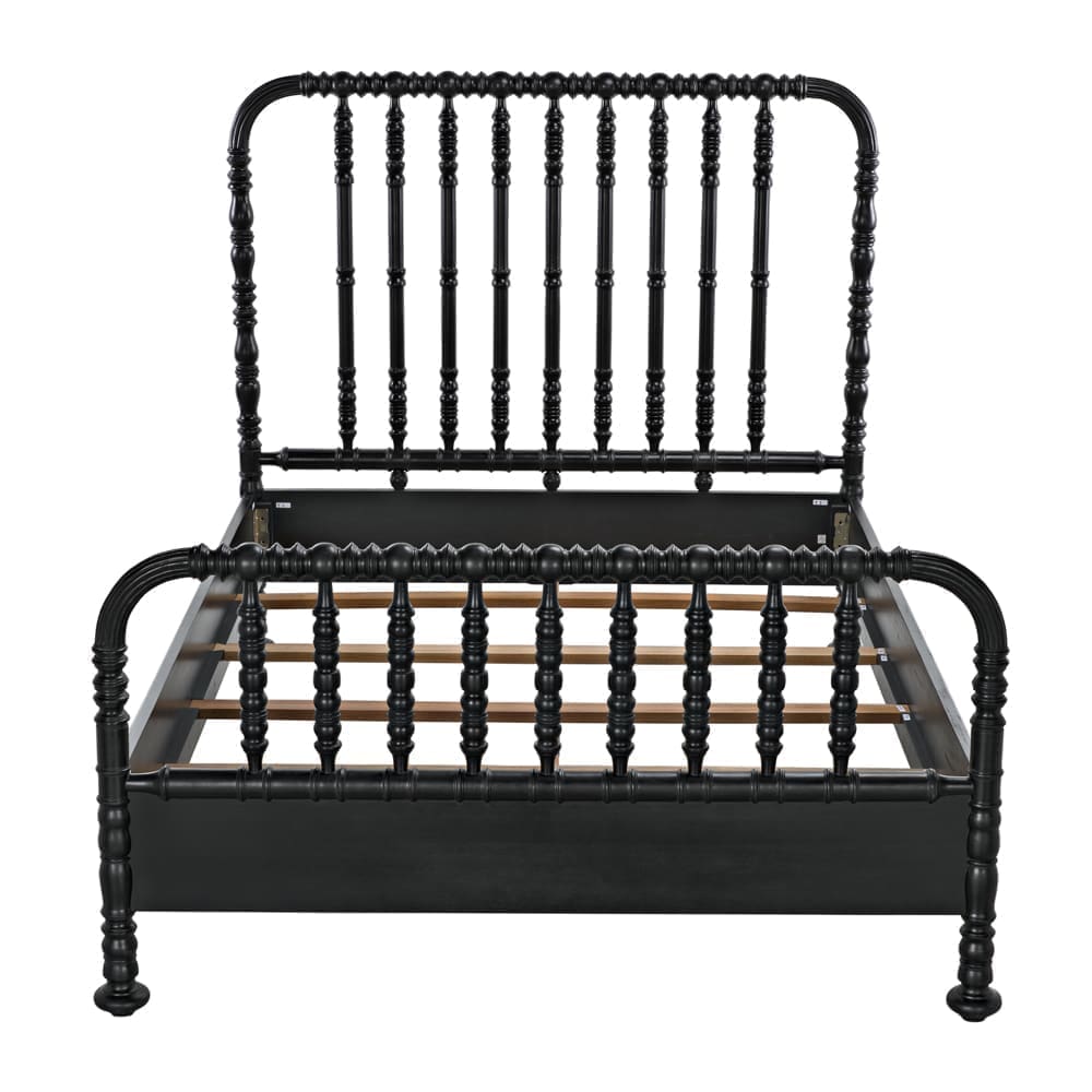 Bachelor Bed, Queen, Hand Rubbed Black