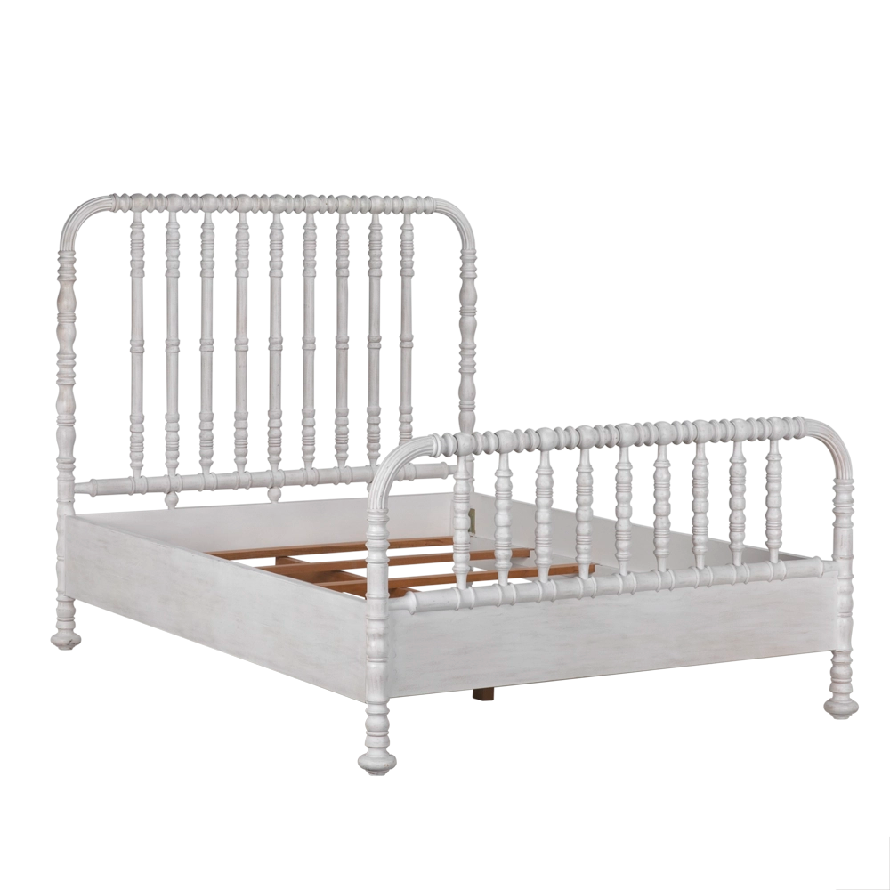 Bachelor Bed, Queen, White Wash in White Wash — Noir Furniture