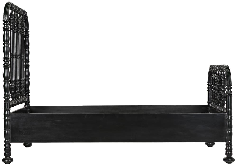 Bachelor Bed, Twin, Hand Rubbed Black