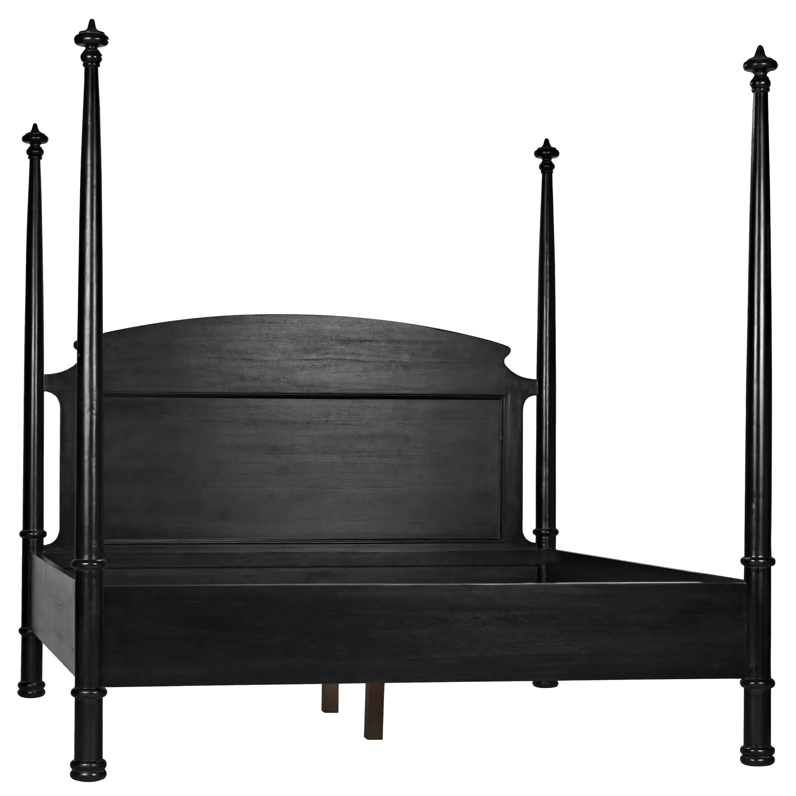 New Douglas Bed, Eastern King, Hand Rubbed Black by Noir Furniture | Sutter & Vale