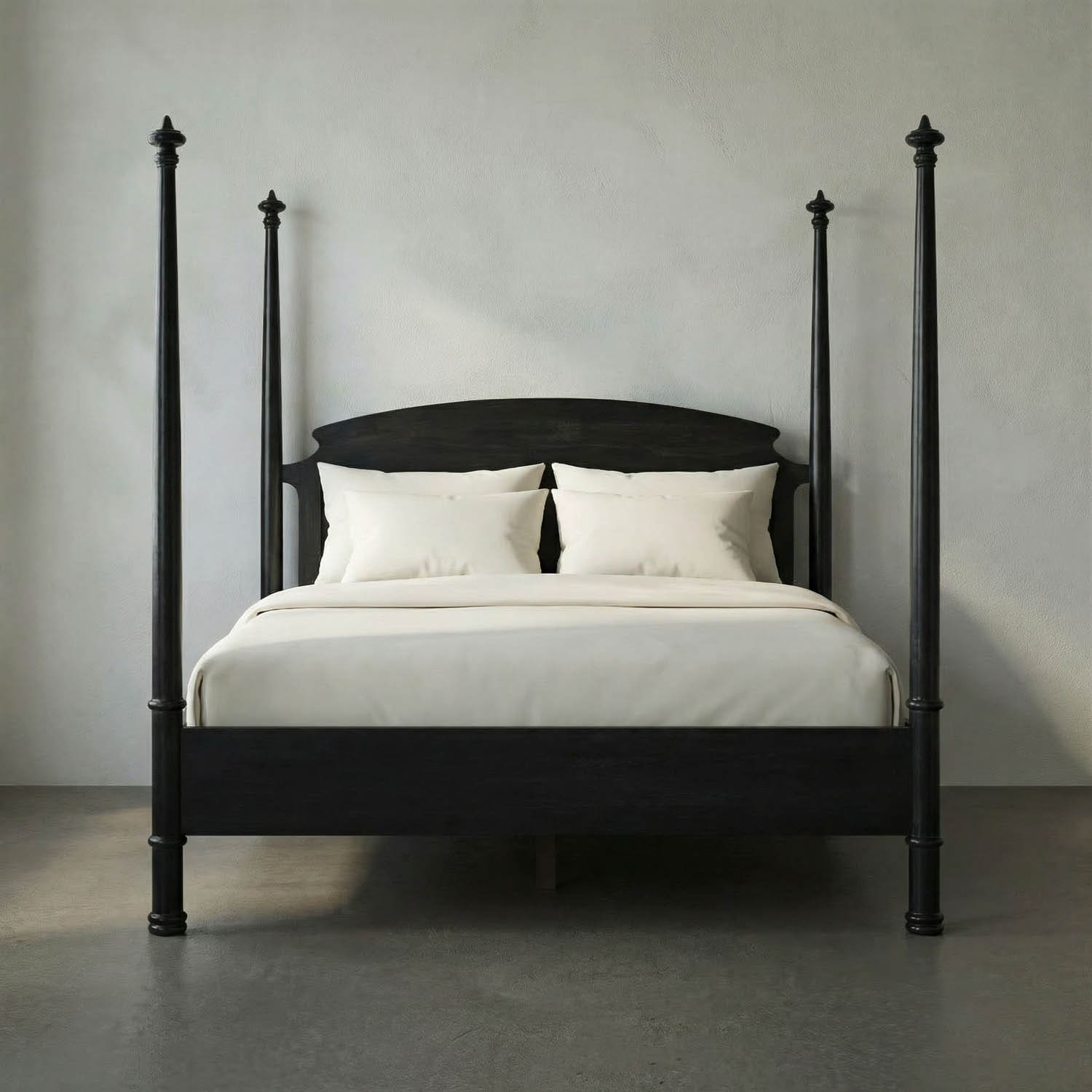 New Douglas Bed, Eastern King, Hand Rubbed Black