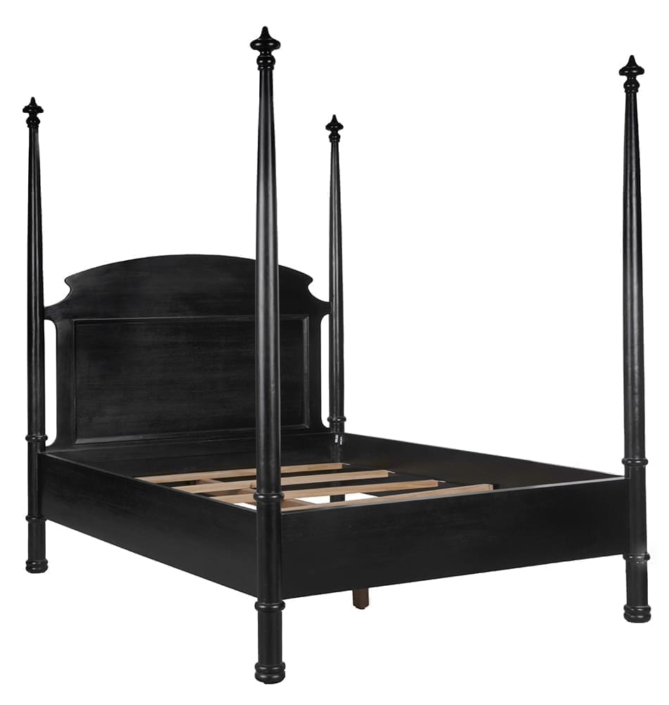 New Douglas Bed, Queen, Hand Rubbed Black