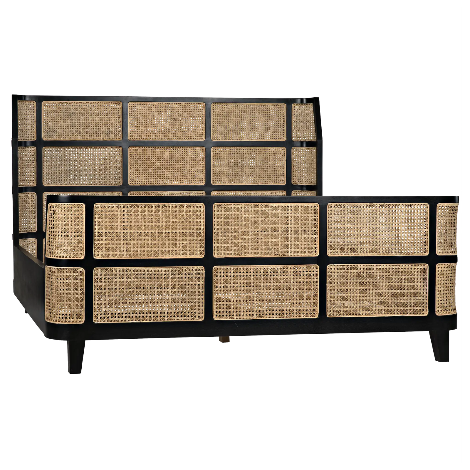 Porto Bed, Eastern King, Hand Rubbed Black by Noir Furniture | Sutter & Vale
