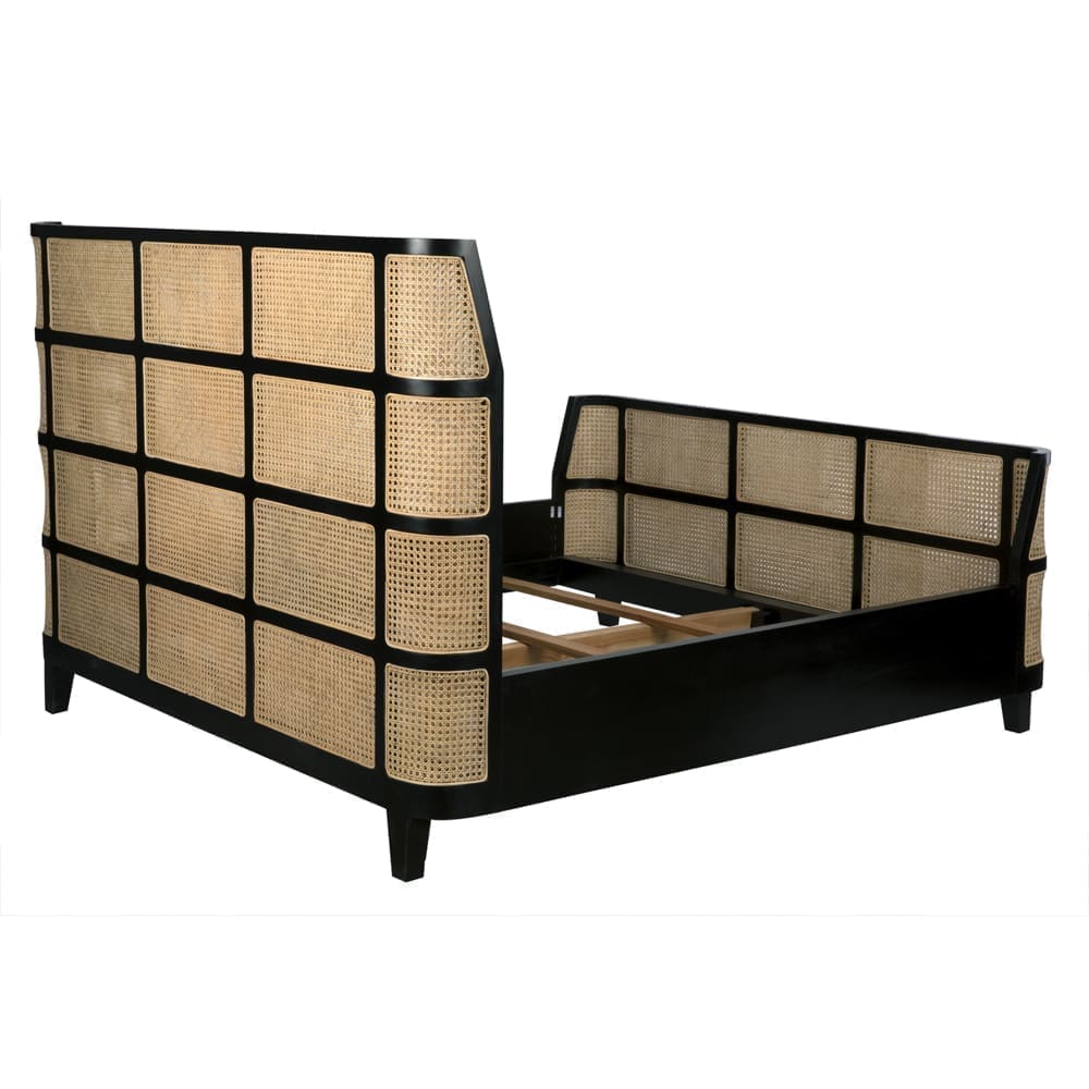 Porto Bed, Eastern King, Hand Rubbed Black