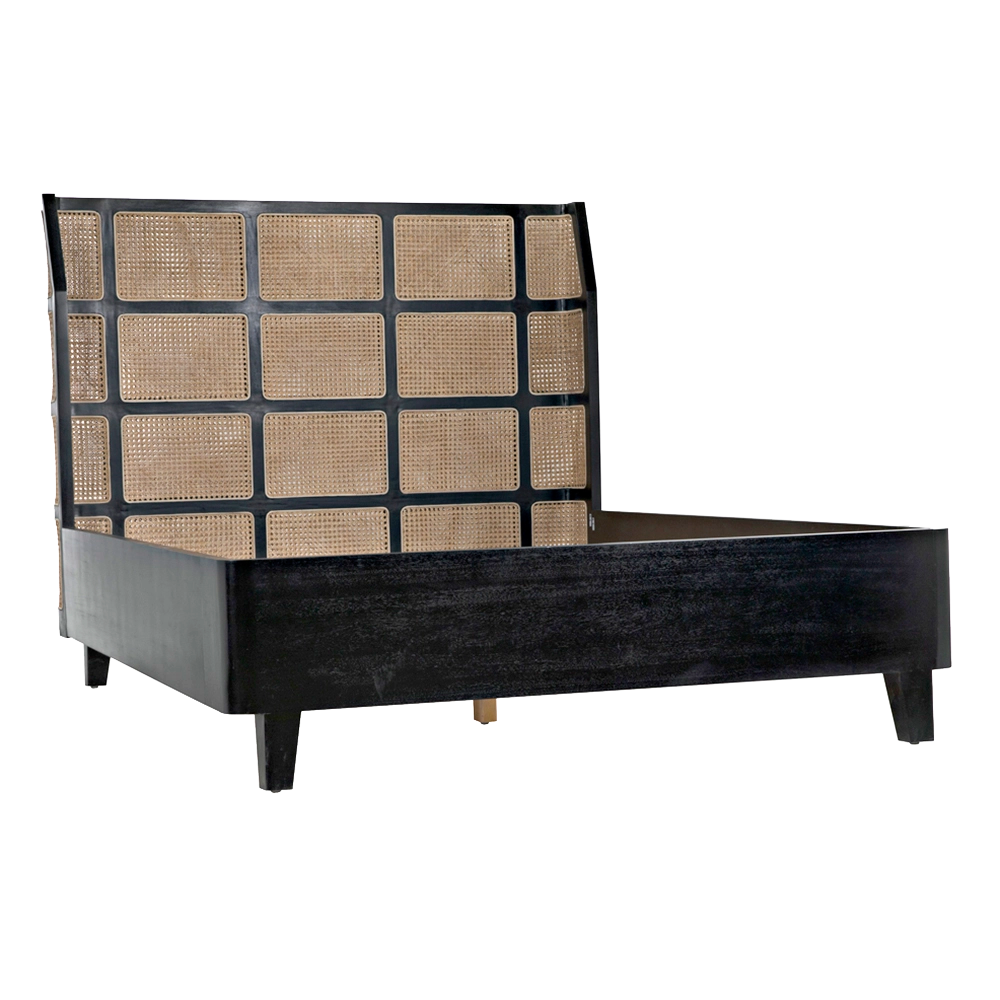 Porto Bed A with Headboard And Frame, Queen by Noir Furniture | Sutter & Vale