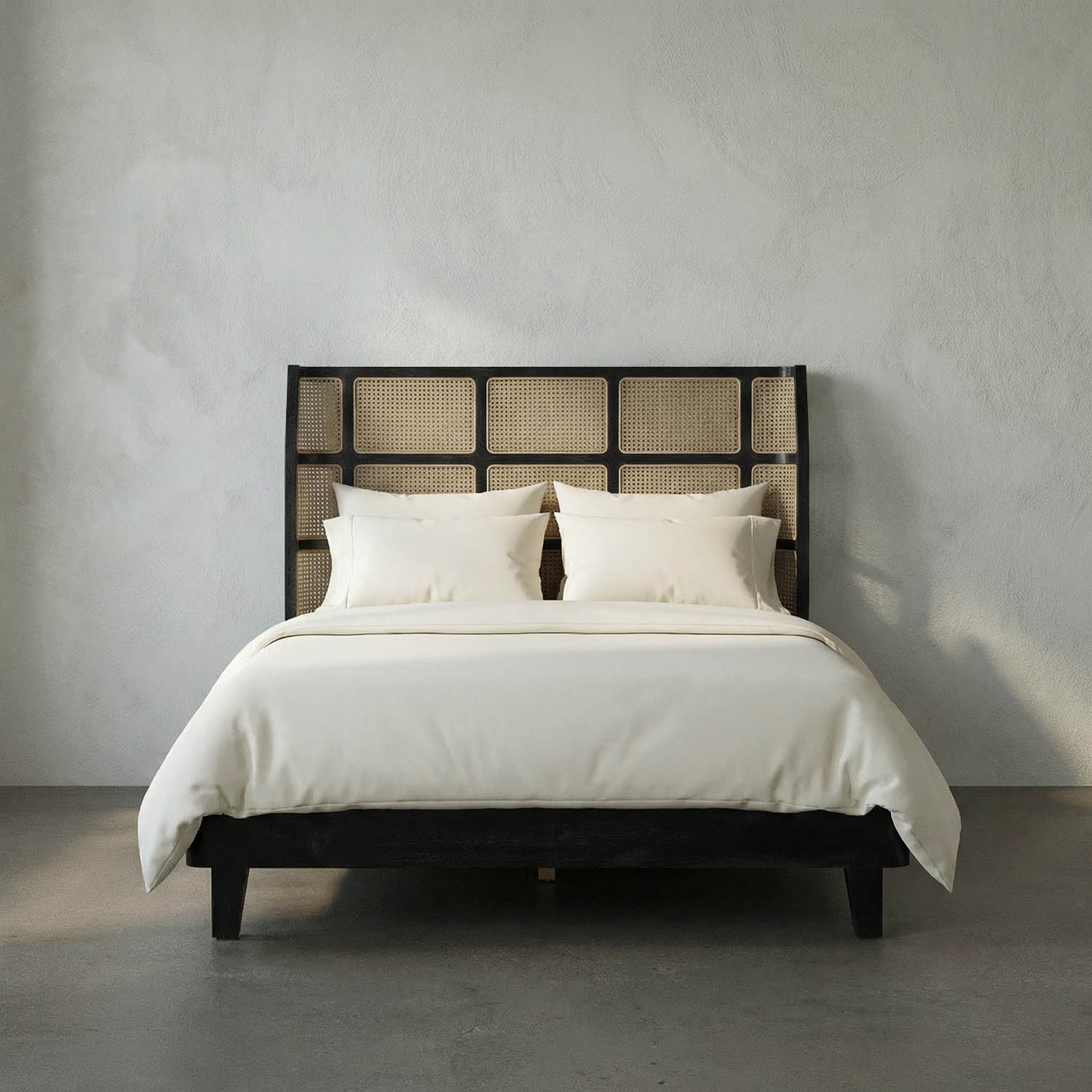 Porto Bed A with Headboard And Frame, Queen