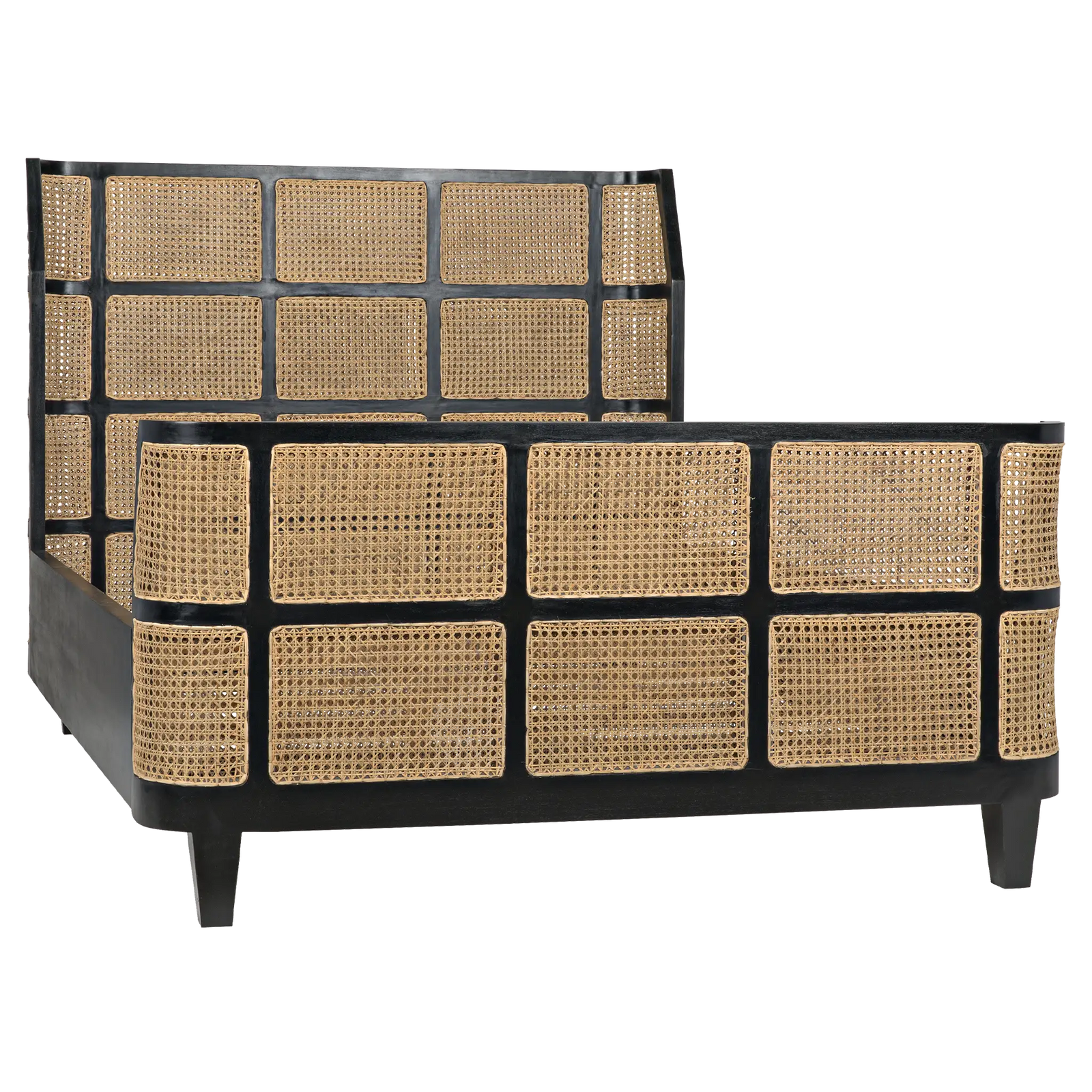 Porto Bed, Queen, Hand Rubbed Black by Noir Furniture | Sutter & Vale