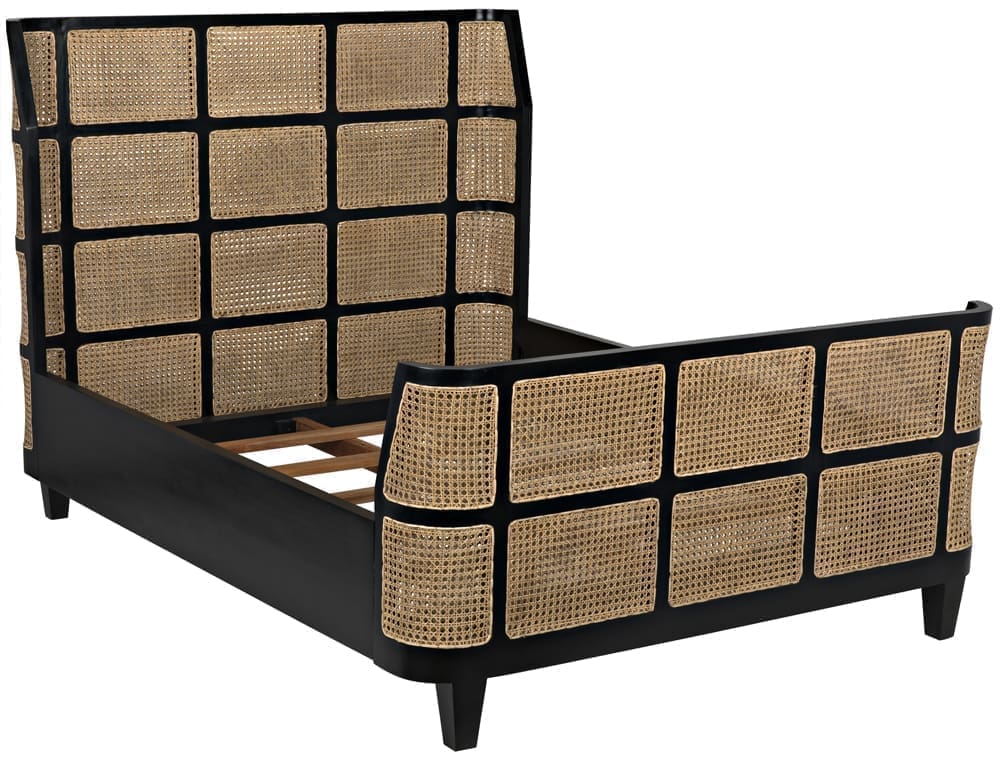 Porto Bed, Queen, Hand Rubbed Black
