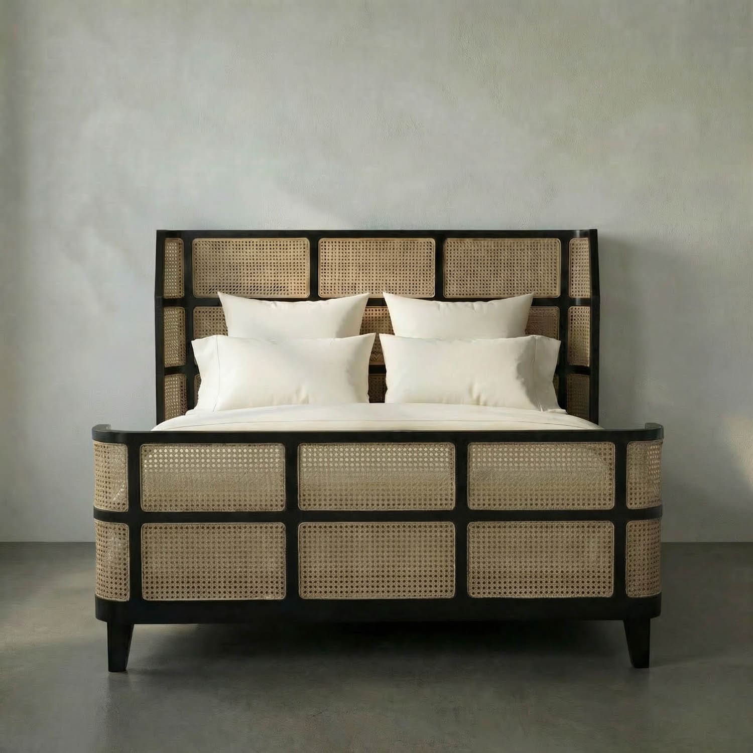 Porto Bed, Queen, Hand Rubbed Black