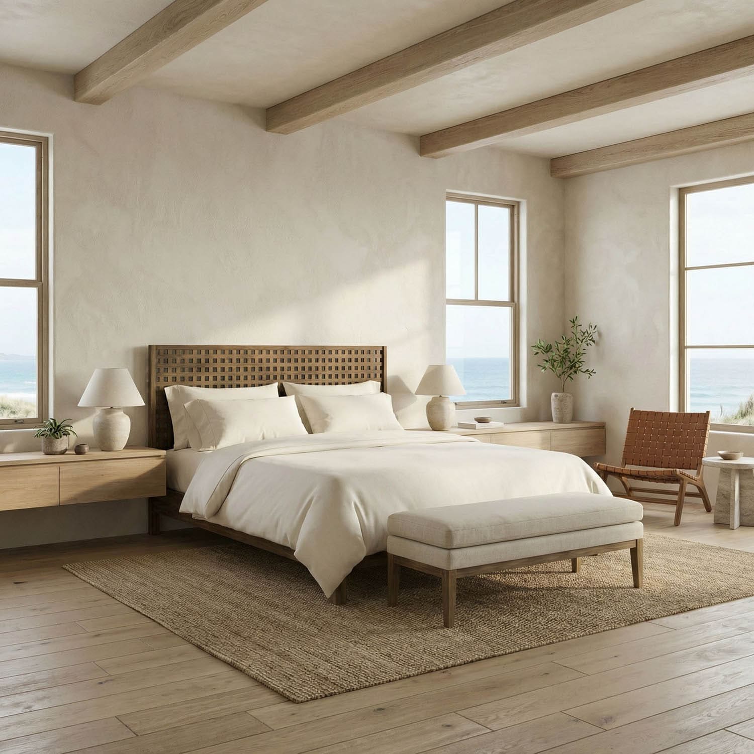 Quinnton Bed, Eastern King, Teak